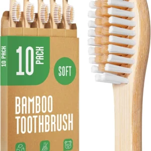Biodegradable bamboo toothbrush 10 packs
